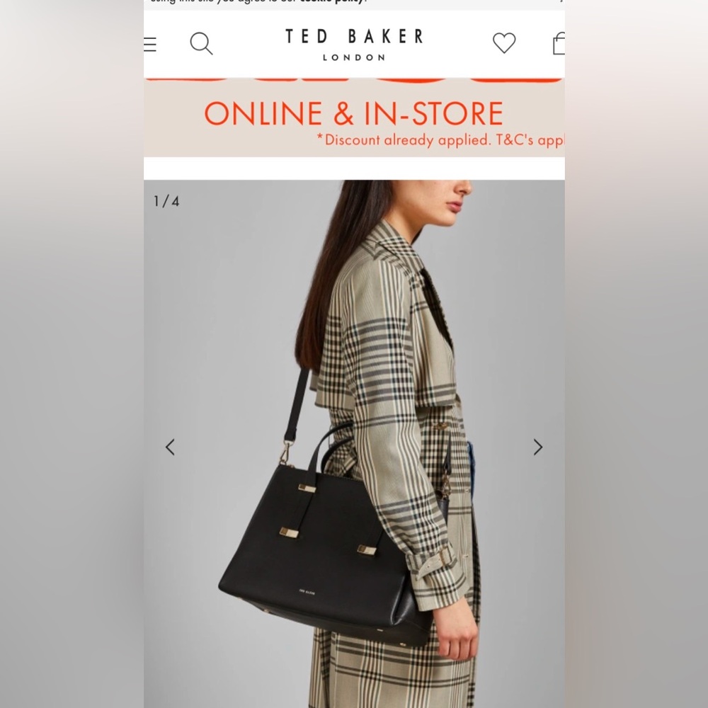 NWT Ted Baker Black Satchel - Picture 2 of 5